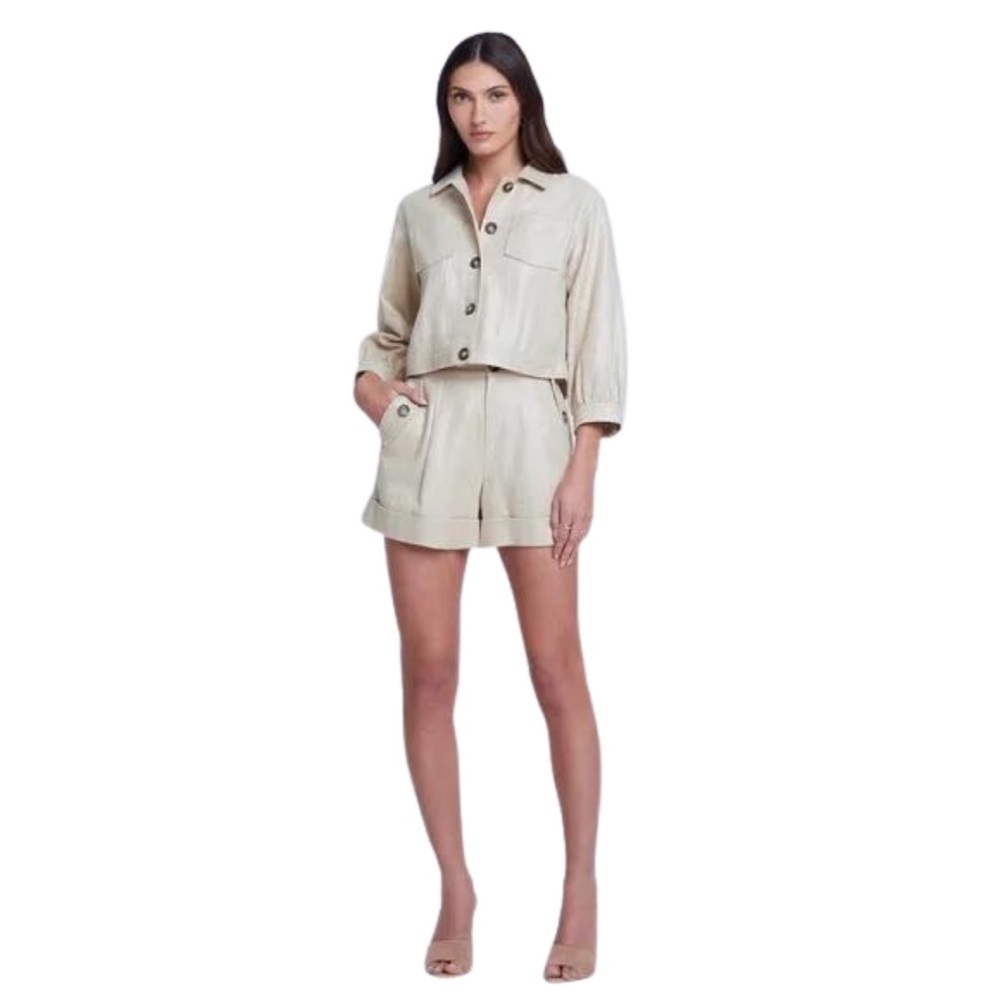 L'AGENCE safari cotton & linen shorts NWT size 14